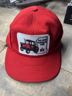 Sombrero de granjero Case IH vintage con orejeras grande Foto 1 de 2