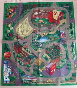 2 x Spielteppich für Kinder, Kinderteppich Straßenteppich 70x80 cm, Filz - Bild 1 von 2