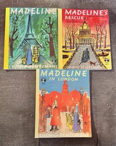 Madeline books by Ludwig Bemelmans Puffin Books Lot of 3 Paperback Books - Picture 1 of 9