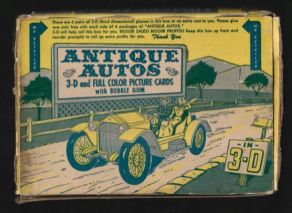 Bowman antike Autos leere Wachsvitrine von 1953 - außergewöhnlich - Bild 1 von 1