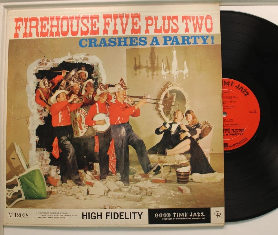 Firehouse Five Plus Two Lp Crashes A Party On Good Time Jazz - Vg++/ Vg++ Foto 1 de 1