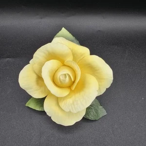 Böhm GOLDEN ANNIVERSARY ROSE Celebrating 50 Years Porzellan Yellow Flower - Bild 1 von 9