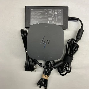 HP HSN-IX01 USB-C Thunderbolt Dock G2 + 120W HP Power Adapter with Audio Module - Picture 1 of 8