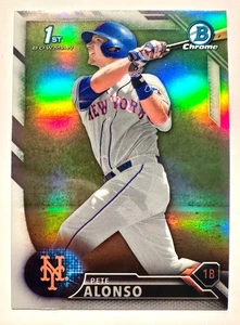 2016 Bowman Chrome Draft Refractor #BDC92 Pete Alonso Mets 1st Bowman - Picture 1 of 3