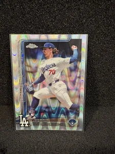 2025 Topps Chrome - Justin Wrobleski #38 RayWave Refractor (RC) - Picture 1 of 1