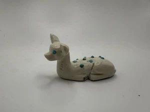 Zuni Albino White Fawn Deer Fetish by Cody Nastacio *NEW* Marble F0680 - Picture 1 of 7