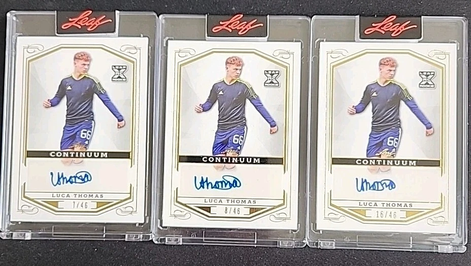 Luca Thomas 2022 Leaf Continuum Auto #177 England #/46 (Lot of 3) - Image 1 of 1