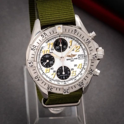 Breitling Reference: A13035.1 Colt Chronograph vintage automatic watch white - Imagen 1 de 4