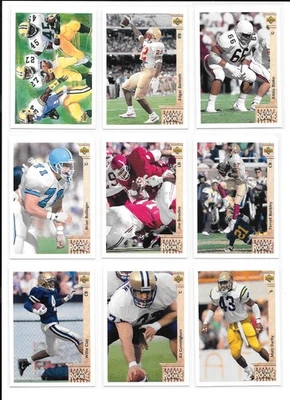 1992 Upper Deck Football Trading Cards / You Choose #s 1-200 / mb53 - Image 1 of 4