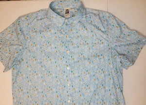 Vntg Kennington California Button Up Shirt XL Geometric Abstract Diamond Shaped - Picture 1 of 9