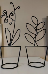 IKEA LIKNANDE Black Metal Flower Pot Sculptures – RETIRED - NEW SEALED - Picture 1 of 5