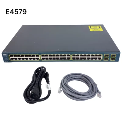 Cisco Catalyst 3560 Series Switch WS-C3560-48TS-S W/ Standard Power Cable E4579 - Image 1 of 4