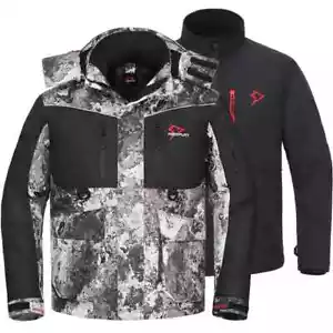 PISCIFUN ICE FISHING JACKET FLOATING, WATERPROOF, INSULATED, SIZE MED- VEIL CAMO - Picture 1 of 17