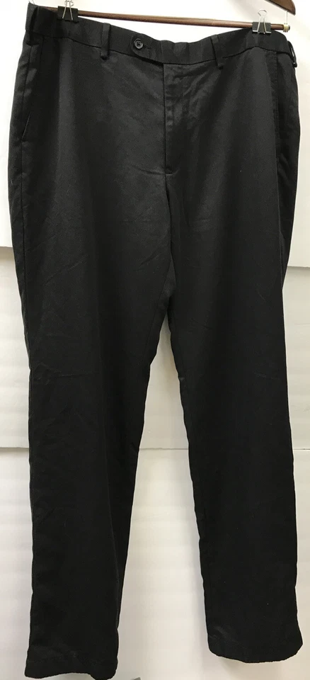 Pantalones de vestir para hombre Enro negros profundos con frente plano - talla 38 Foto 1 de 4