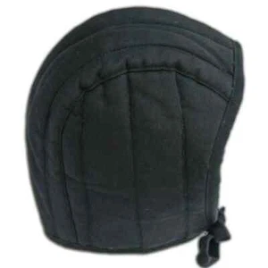 MEDIEVAL COTTON CAP MIDDLE AGES COTTON PADDED BATTLE COIF ARMING CAP HAT- BLACK - Picture 1 of 2