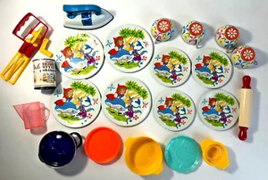 Küche Spielset Blech Ohio Art Rotkäppchen Eisentopf 22 Teile Konvolut Vintage - Bild 1 von 8