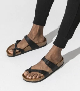 Sandali Birkenstock Mayari 0071791 neri plor di betulla larghezza normale uomo - Foto 1 di 10