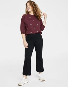 On 34th Damen Ponte Kick-Flare Ankle Hose Deep Black Größe XL - Bild 1 von 5