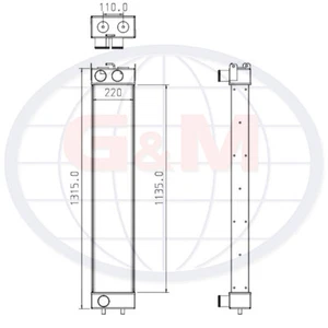 Radiator for KOMATSU Bulldozer 14X-03-71911 12472 - Picture 1 of 2