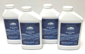 Custom Pro 4/PACK BLUE POND & LAKE DYE Concentrated (32 oz/1 qt) -water colorant - Picture 1 of 2