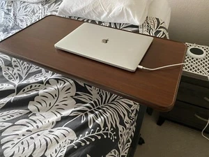 Adjustable Overbed Bedside Table With Wheels for Hospital/Home Use, FSA/HSA - Picture 1 of 8