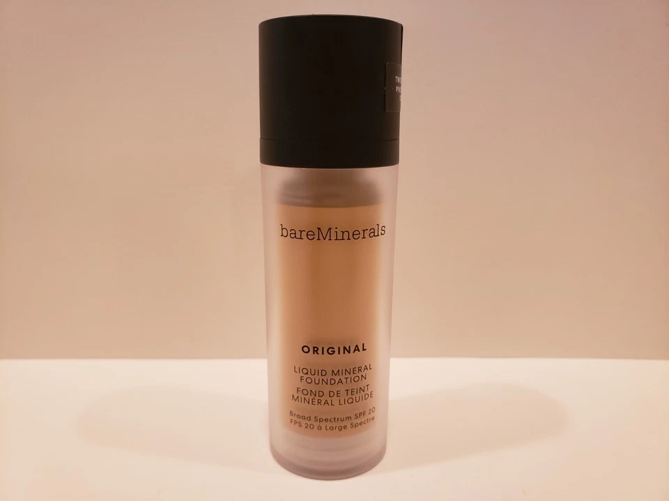 Minerali Nudi ~ Fondotinta Minerale Liquido Originale con SPF 20 ~ Golden Medium 14 ~ Nuovo senza scatola - Immagine 1 di 1