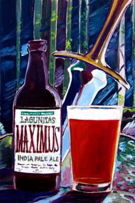 Lagunitas Maximus Bebida Dibujada Original Vintage Arte de Pared Hogar - PÓSTER 20x30 Foto 1 de 4
