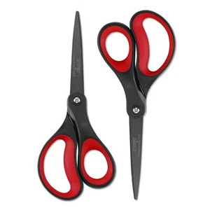 2 Pack 8" Titanium Non-Stick Scissors Professional Stainless Steel Comfort Gr... - Picture 1 of 6