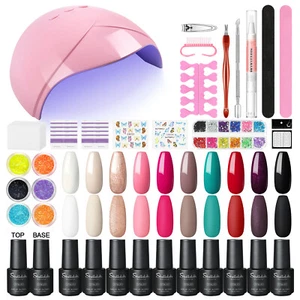 10PC Starter Kit Nagellack Set mit 36W UV LED Lampe für Anfänger Nagellack Set - Bild 1 von 10