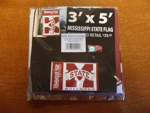 New Maroon White Mississippi State University Bulldogs 3x5 Flag Hail State Cover