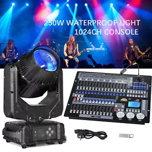 250W IP65 Waterproof Moving Head Light DMX RGBW Gobo 8+16 Prism Stage Light DJ - Picture 1 of 21
