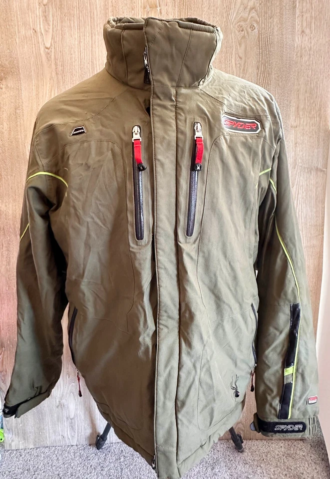 Spyder X-Static Dermizax Ski Jacket Mens US-XL  Olive Green - Image 1 of 4