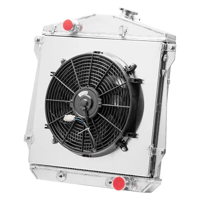 3 Row Radiator+Shroud Fan For 1943-1948 Chevy Sedan Couple DG DR DJ BL BG BN V8 Foto 1 de 4