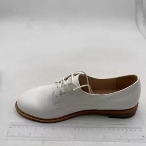 FSJ Men's Oxford Dress Shoes Classic Brogues Wing Tips Lace Up Round Toe White - Picture 1 of 7