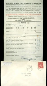 TOWNSHIP OF CALEDON, ONTARIO TAX NOTICE 1950 - Foto 1 di 1