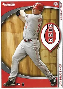 JAY BRUCE FATHEAD TRADEABLES CINCINNATI REDS LOGO REMOVABLE STICKER 2009 #107 - Picture 1 of 3