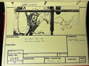 Star wars storyboards Empire Strikes Back movie prop BESPIN LUKE DARTH VADER Art - Picture 1 of 16