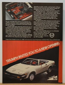 Triumph TR7 Sportwagen Cabrio 1976 Printwerbung weiß - Bild 1 von 1