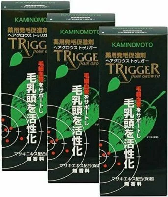 KAMINOMOTO Gatillo Tratamiento de Regeneración del Cabello Crecimiento del Cabello 180ml x3 Set Japón Nuevo Foto 1 de 4