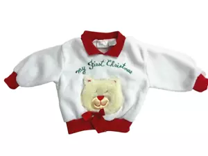 Suéter de Colección Croissant Mi Primera Navidad Oso de Peluche Cuello Niños Pequeños 6-9m - Imagen 1 de 4
