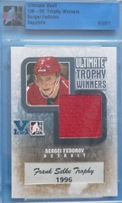 Sergei Fedorov 2009 ITG Ultimate Vault Trophy Winners Jersey Sapphire 1/1 Wings