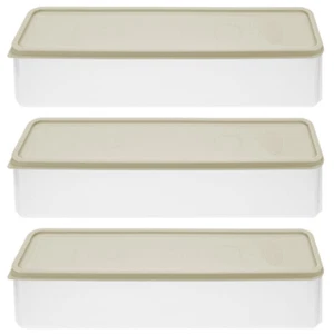 3Pcs Pasta Storage Containers Box with Lid Airtight Spaghetti Noodle Holder - Picture 1 of 11