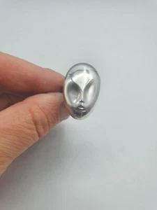 Vintage massiver Silberring mit Gesicht Größe Q1/2 - Bild 1 von 11