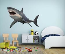 3D Shark Teeth G028 Animal Wallpaper Mural Poster Wall Stickers Decal Honey