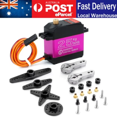 25KG Metal Steering DS3225mg Digital Waterproof Servo High Torque Robot RC Gear  - image 1 of 4