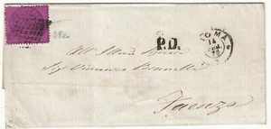 1868 Antichi Stati (Pontificio) - 20 c. solferino III em. su lettera per Faenza - Foto 1 di 2