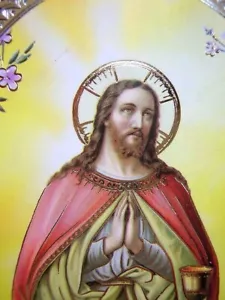 First Communion Jesus Catholic Wall Plaque the Sacrament of the Eucharist - Picture 1 of 6