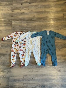 3 gerber jumpsuits Multicolor of 6 -9 months 100% cotton - Picture 1 of 12