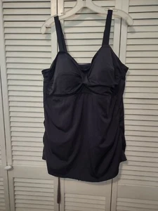 FALDA DE MUJER JANTZEN 1 PIEZA TRAJE DE BAÑO NEGRO SUJETADOR ACOLCHADO TALLA W22 - Imagen 1 de 5