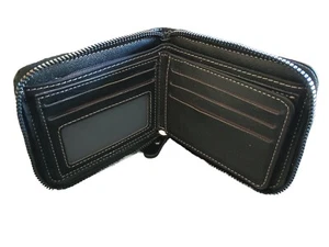 Herren Reißverschluss Kartenetui Kurze Geldbörse PU Leder Große Kapazität Kartenetui  - Bild 1 von 3